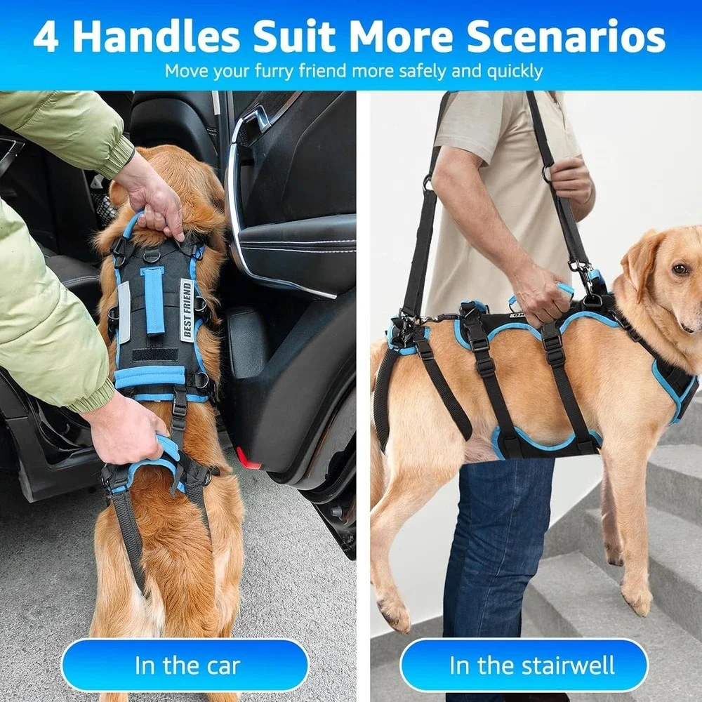 Dog Lift Harness‎ X-Large 2-in-1 Full Body Sling Support for Large Male Dogs