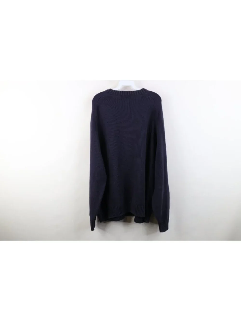 Vtg 90s Lands End Mens 2XL Sun Faded University of Michigan Knit Sweater Japan