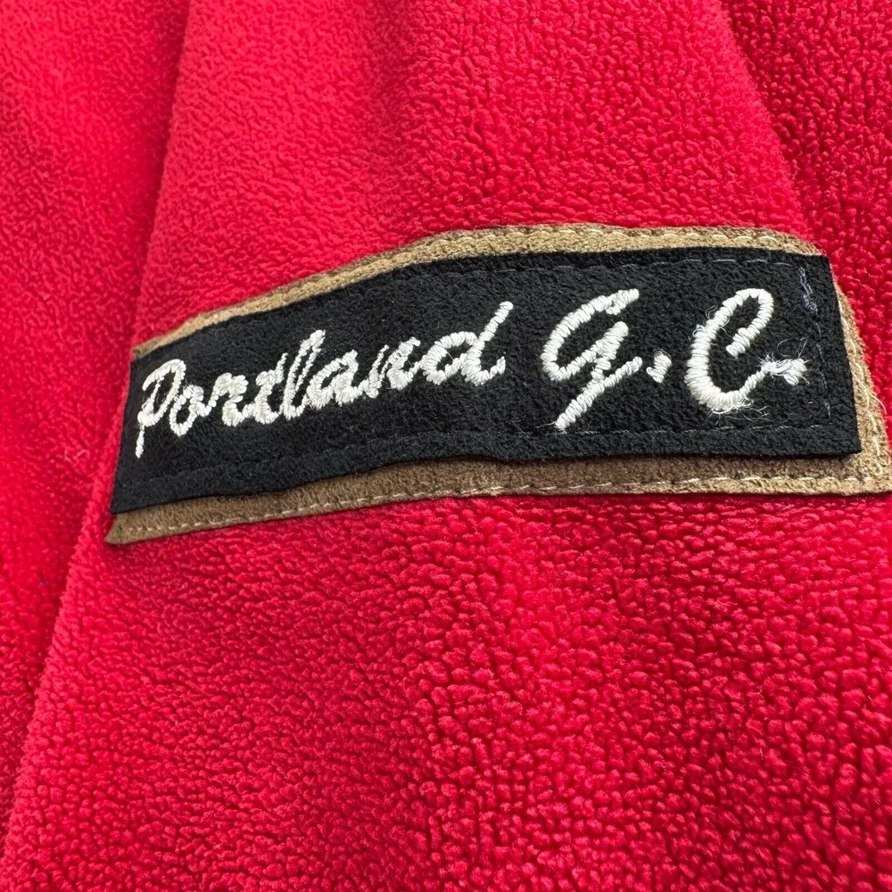 SDI Golf Pullover Mens 2XL Vintage Portland Course Red 1/4 Zip Dadcore Patch VTG