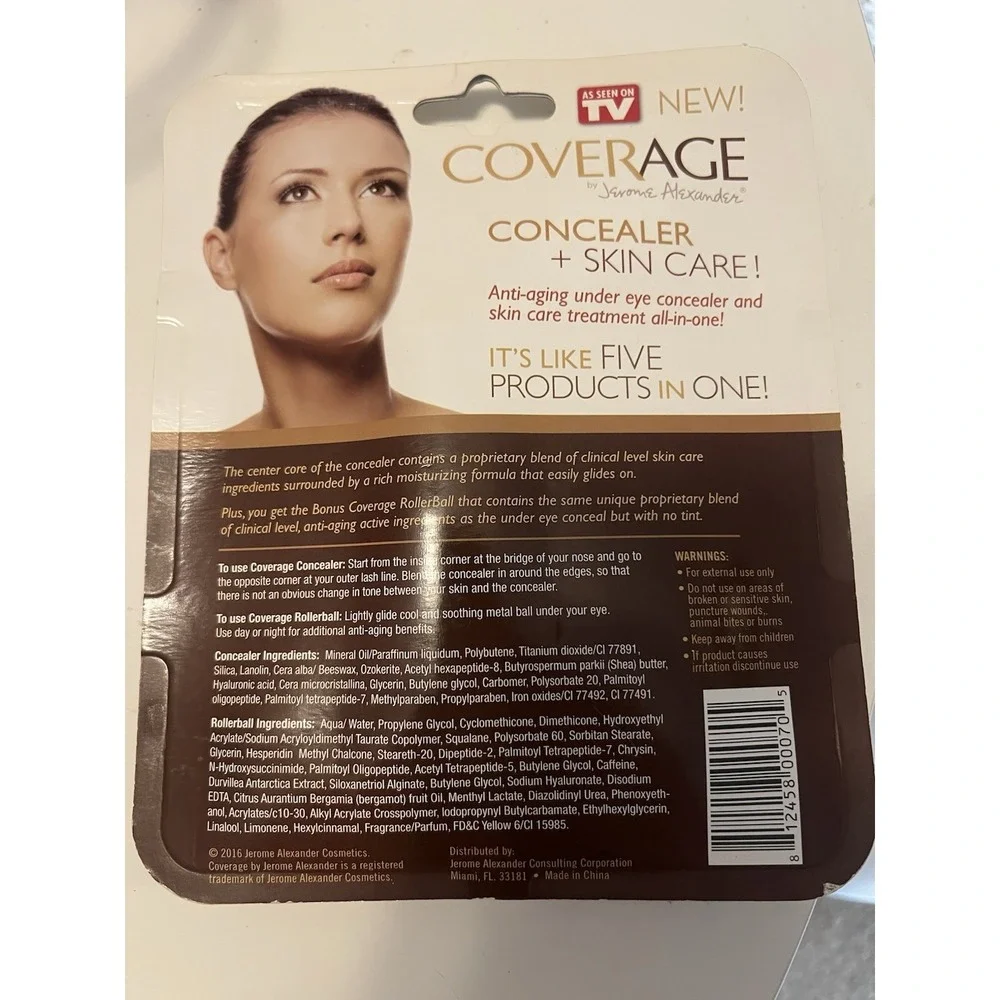 Jerome Alexander‎ Concealer + Skin Care Ultimate Formula Eye Coverage NEW