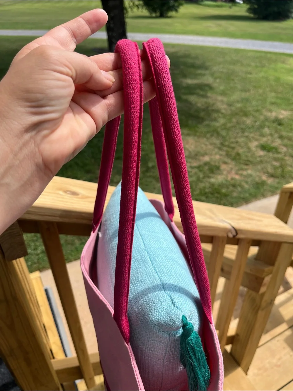 Pink Sequin Flamingo Tote Book Bag Farmers Market Tote