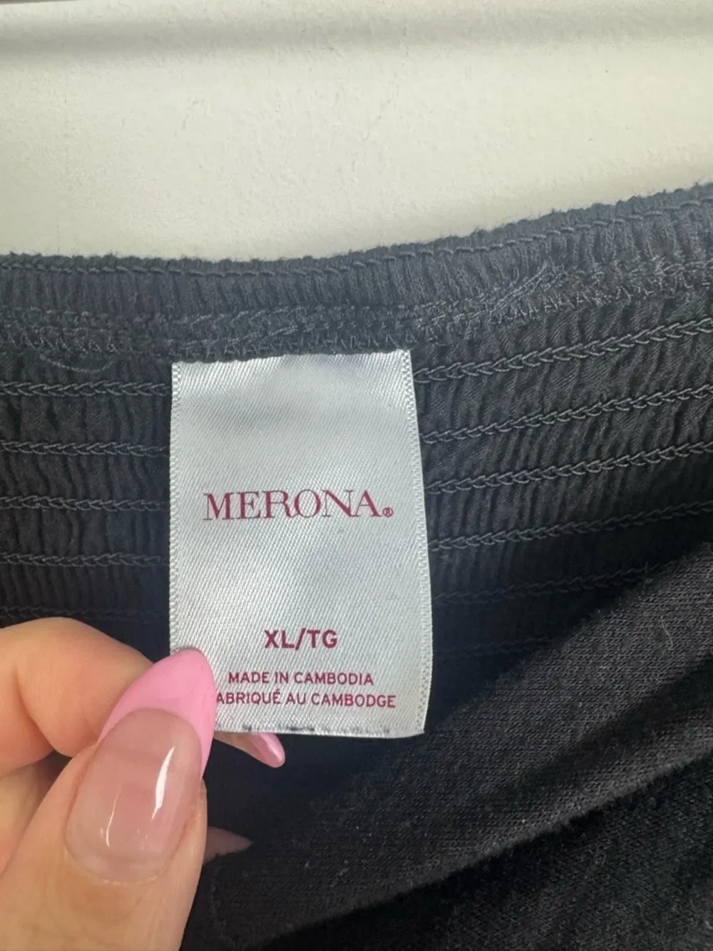MERONA | Strapless Crossing Bust Black Swim Coverup Dress Women’s Size X-Large