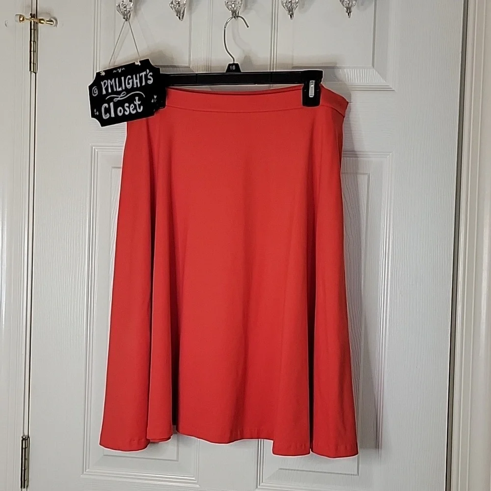 Adrienne Vittadini Skirt XL Coral Pink A-Line