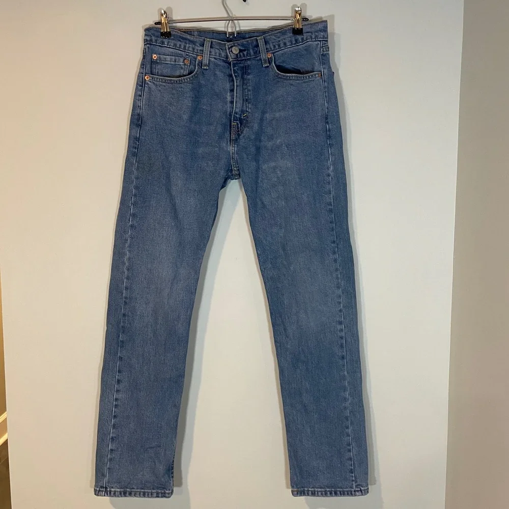 Levis 505 Regular Fit Straight Leg‎ Mens Jeans Blue Medium Wash 32x32 Classic