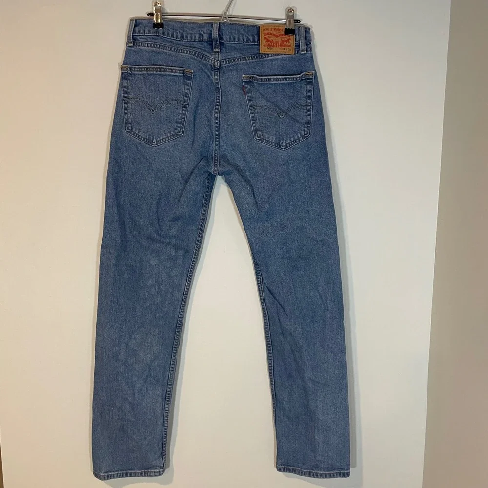 Levis 505 Regular Fit Straight Leg‎ Mens Jeans Blue Medium Wash 32x32 Classic