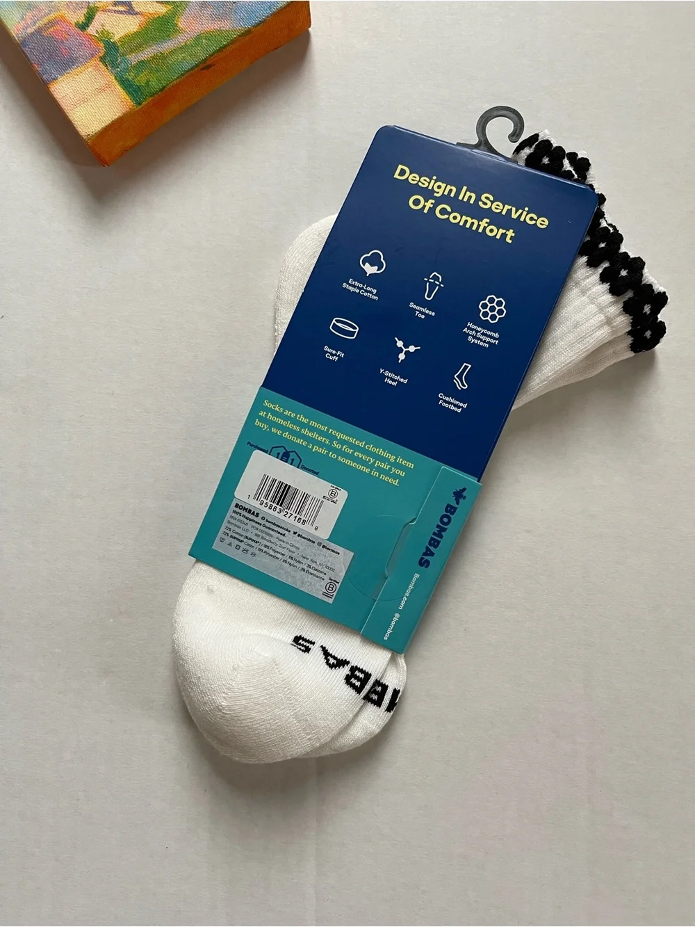 Bombas stitched support quarter