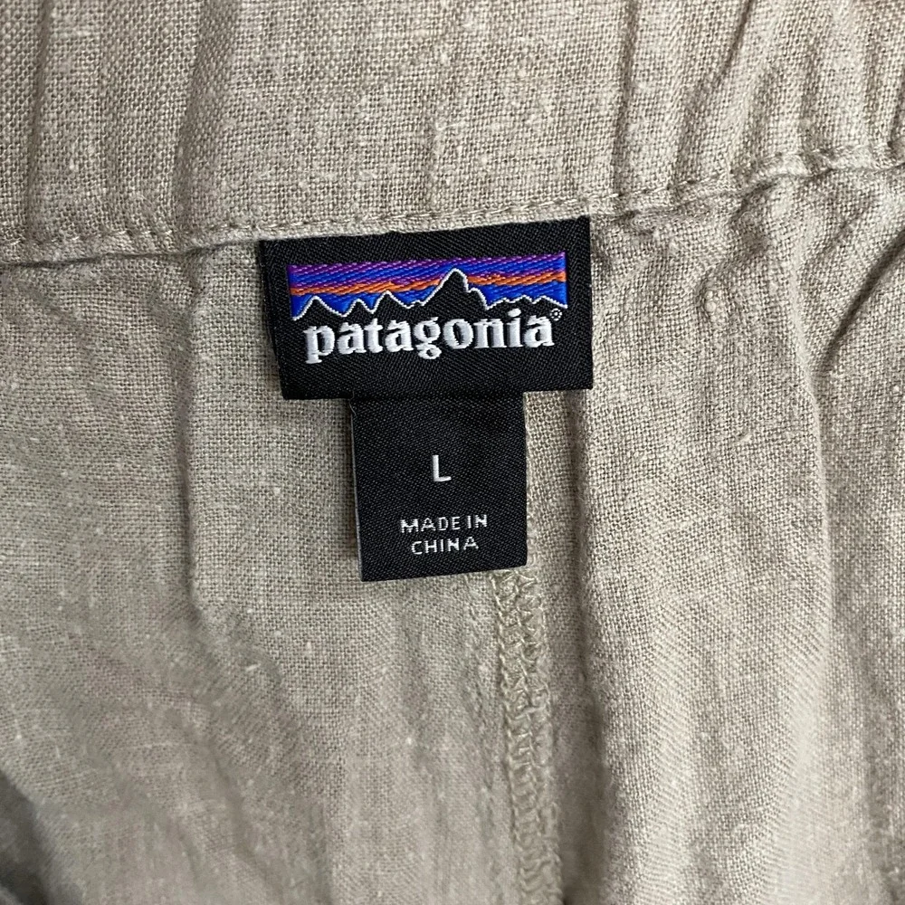 Patagonia Wrap Shorts Womens Large Beige Hemp Lyocell Neutral‎ Granola Beachy