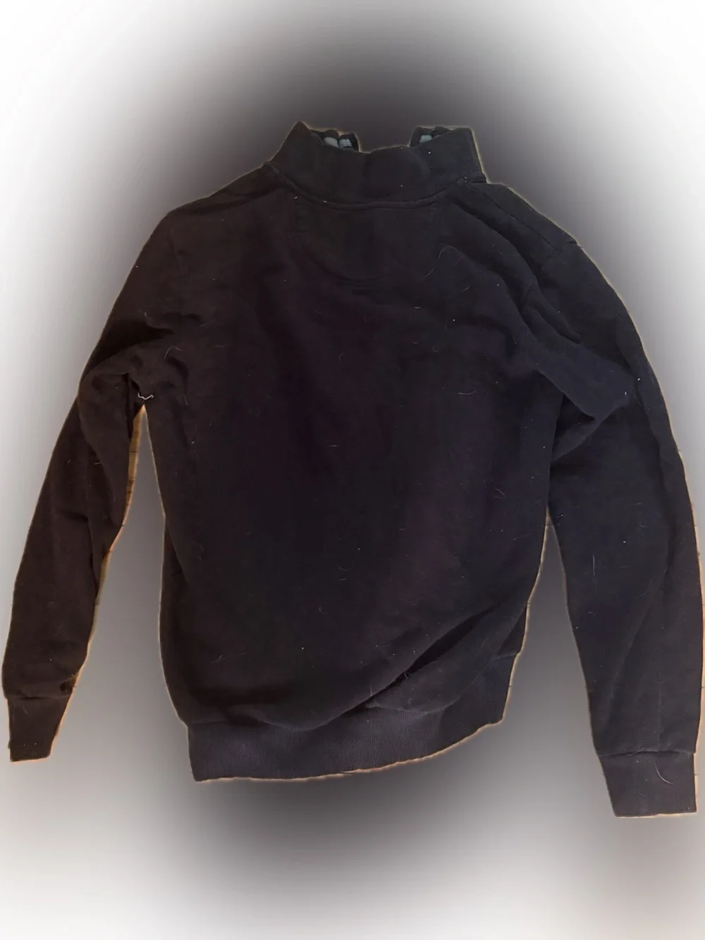 U.S. Polo Assn. Black Half-Zip Sweater with Polo Player Logo - Men's