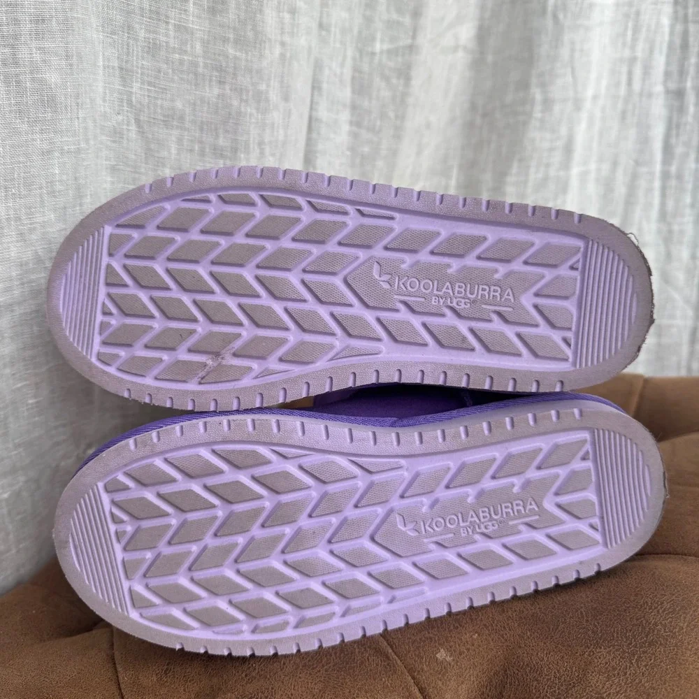 Koolaburra by UGG Boots Girls 5 Purple‎ Suede Lined Winter Boots Excellent