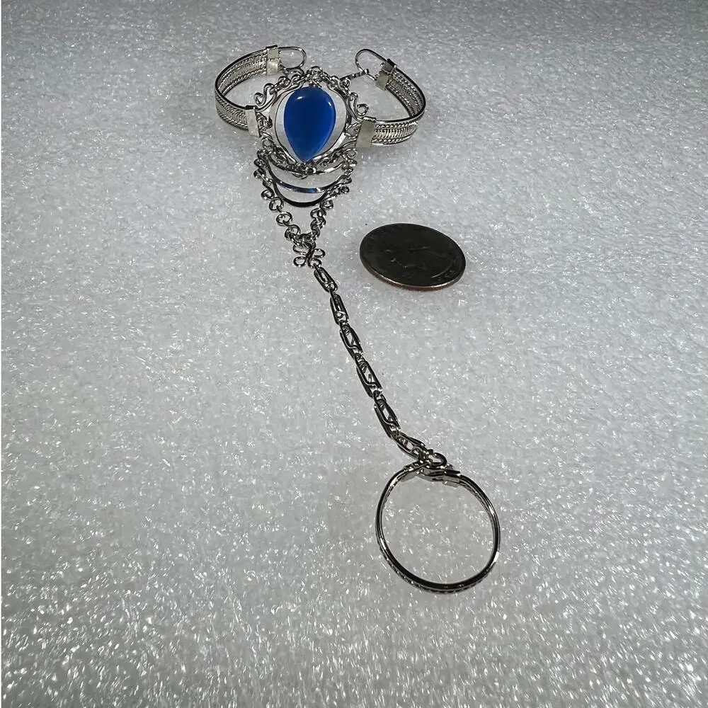 New Bracelet Ring Jewelry Accessory Deadstock Cats Eye Look Bead Costume Witchy