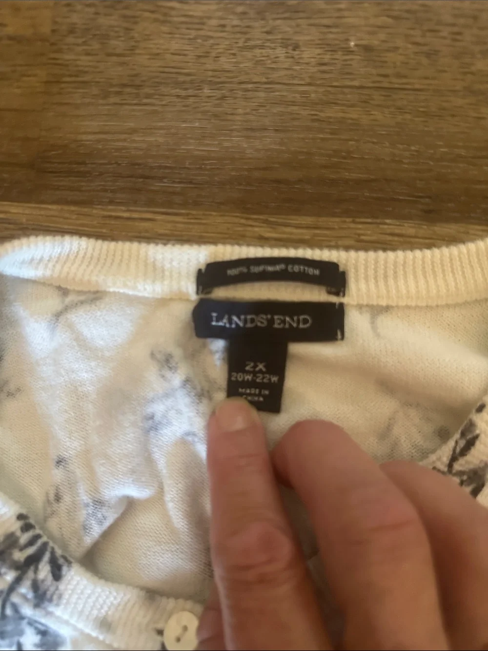 Lands End casual buttons piece