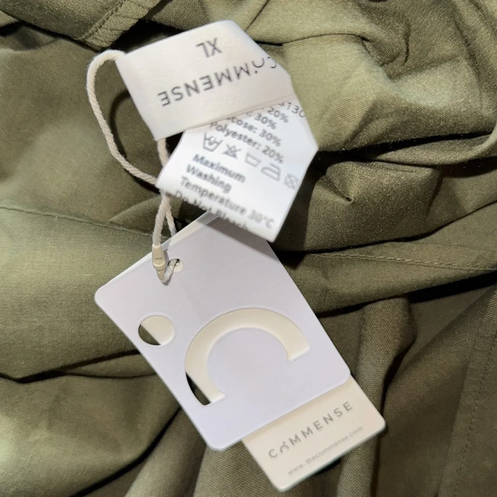 Commense Cotton & Linen Halter A Line Long Dress‎