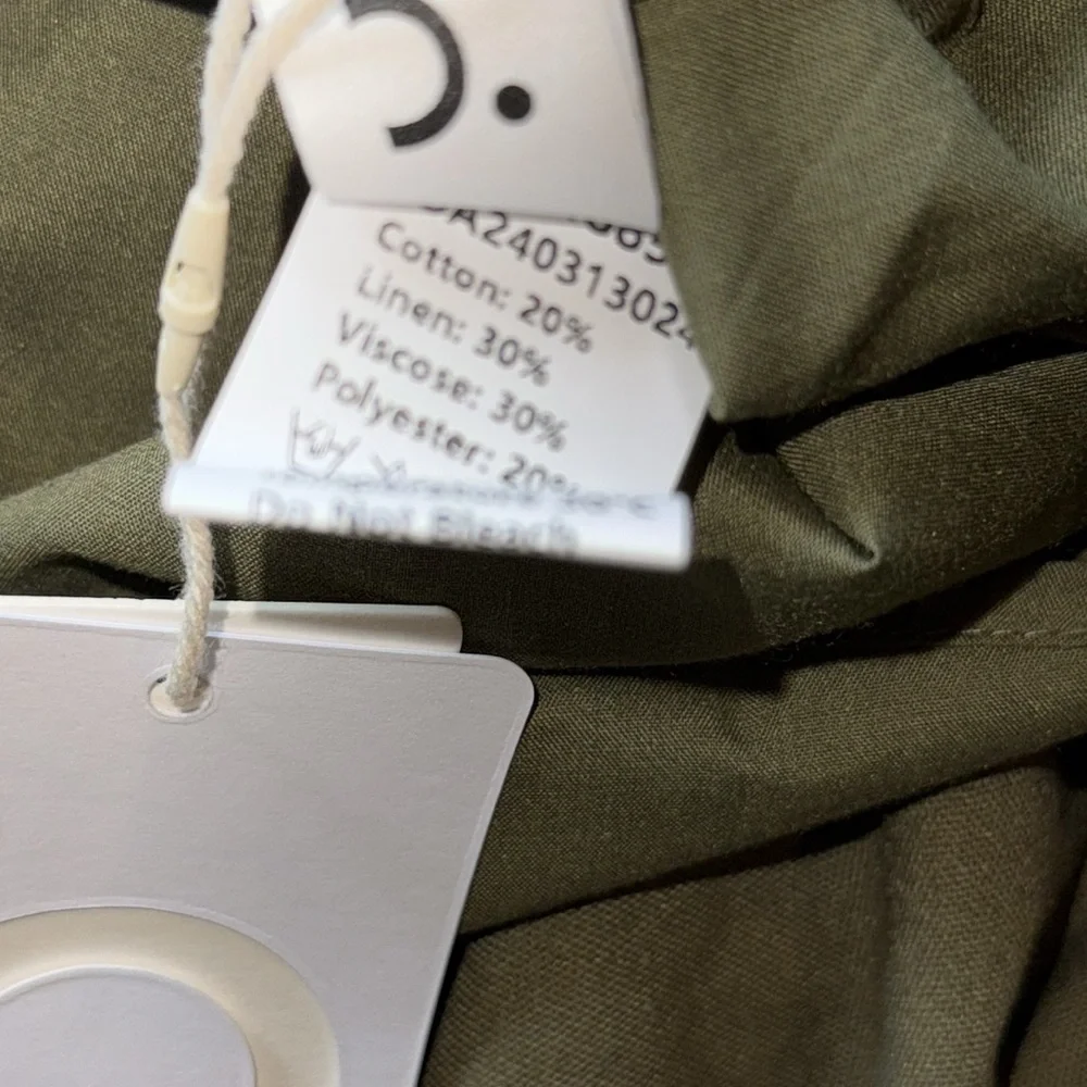 Commense Cotton & Linen Halter A Line Long Dress‎