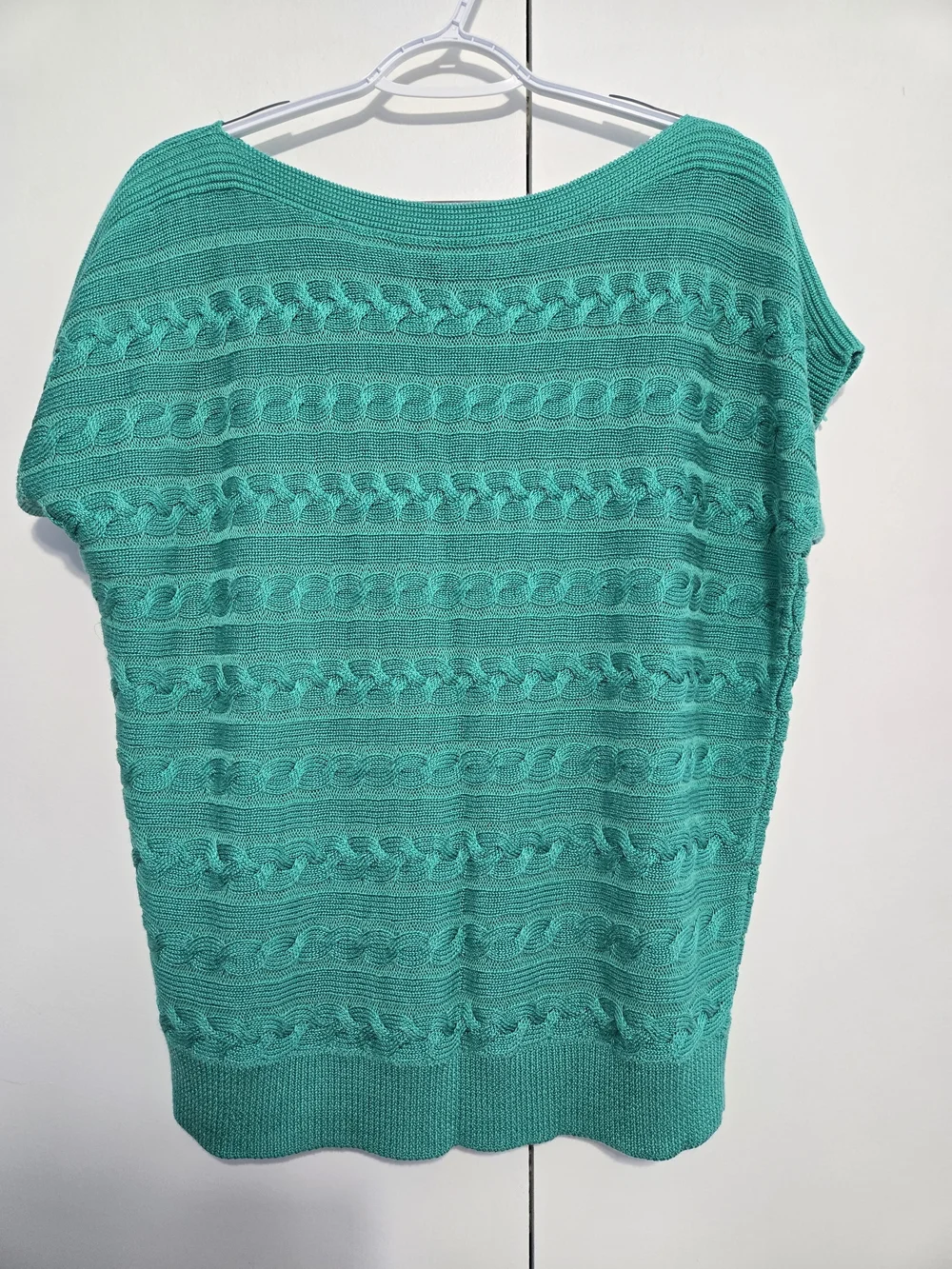 Lauren Ralph Lauren Cable Knit Dolman Sweater Top Green Size Large