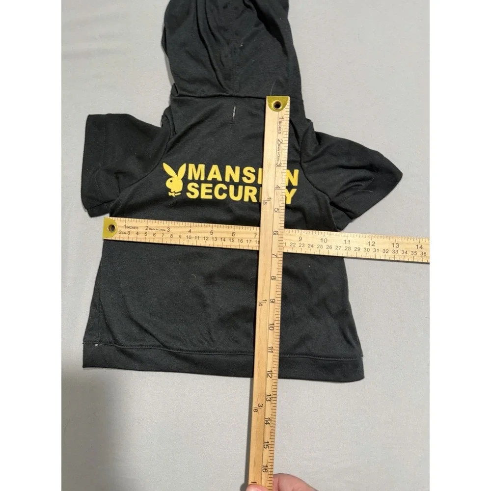 Playboy Mansion security small dog clothes‎ black hoodie, 2007