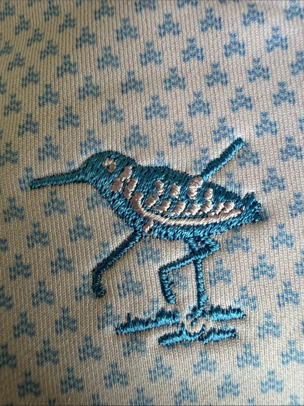 The Creek Private Club NY Peter Millar Light Pink & Blue Quarter-Zip Sweater