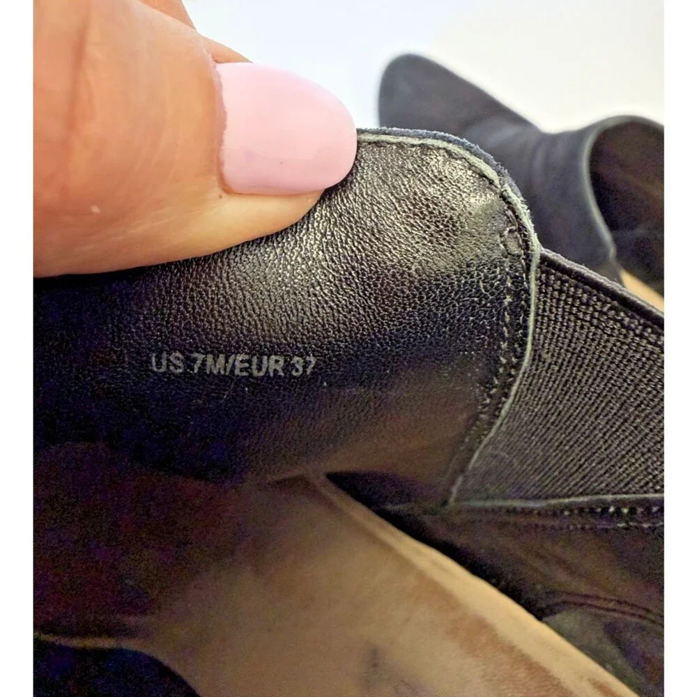 Via Spiga Women's Kenzie Black Suede Wedge Bootie Sz 7M