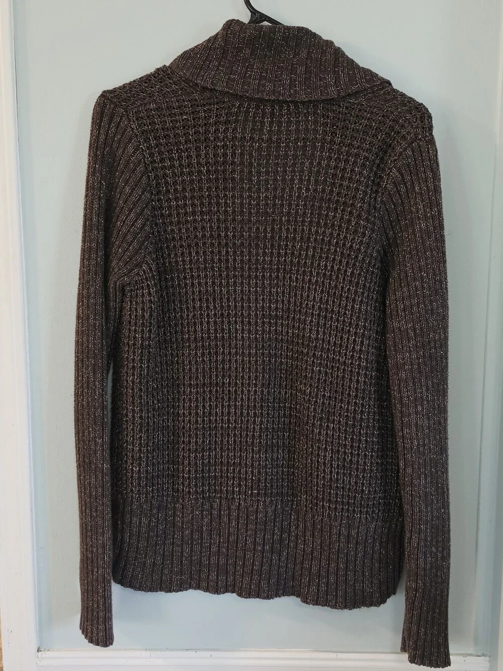 The Limited Open-Front Ribbed Cardigan Sweater With Shimmer