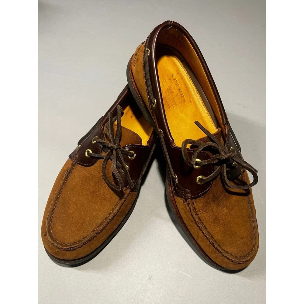 Sperry Gold Cup Authentic Original Boat Shoes Mens 10.5 M Tan Brown STS10216