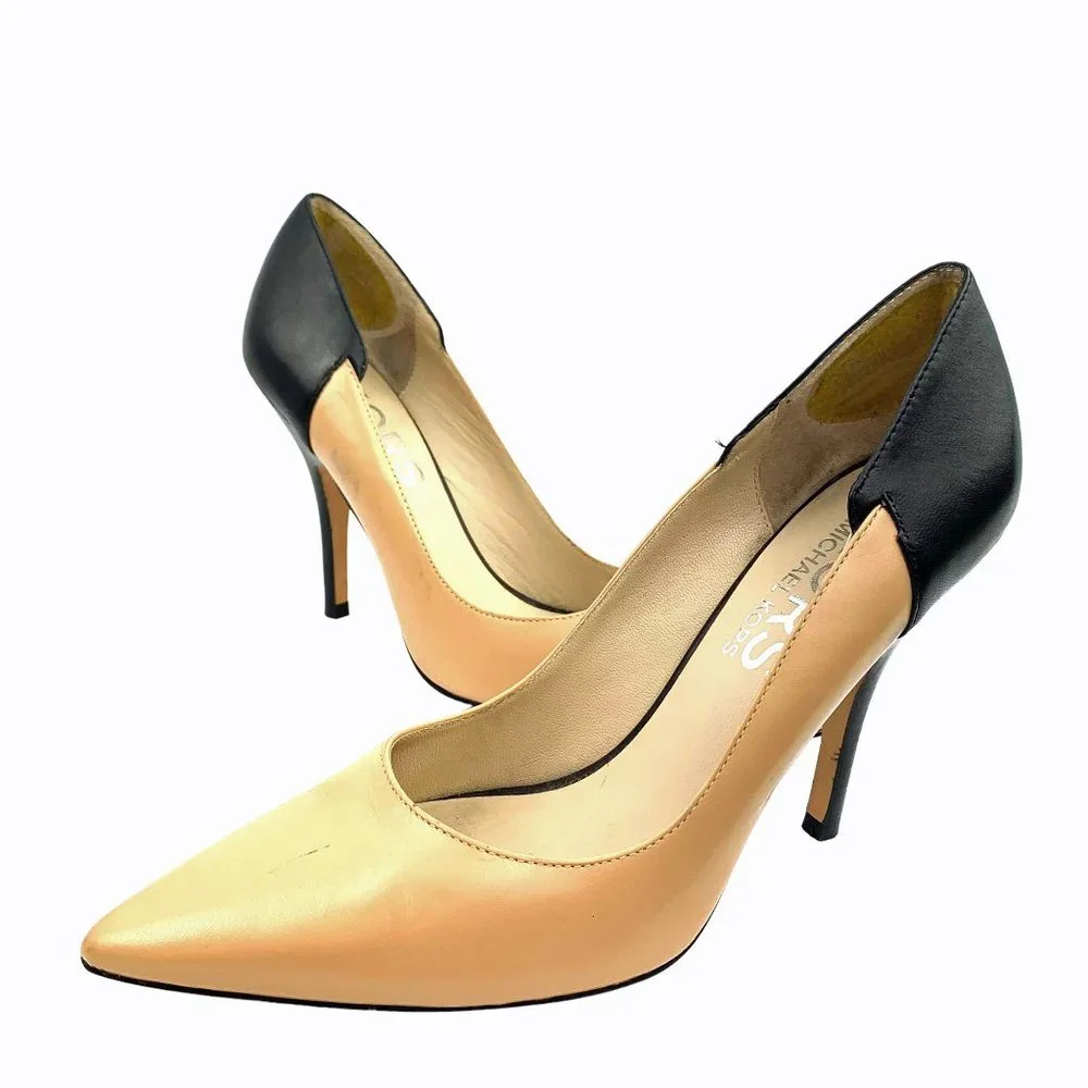 KORS Michael Kors Two-Toned‎ Leather Classic Pumps
