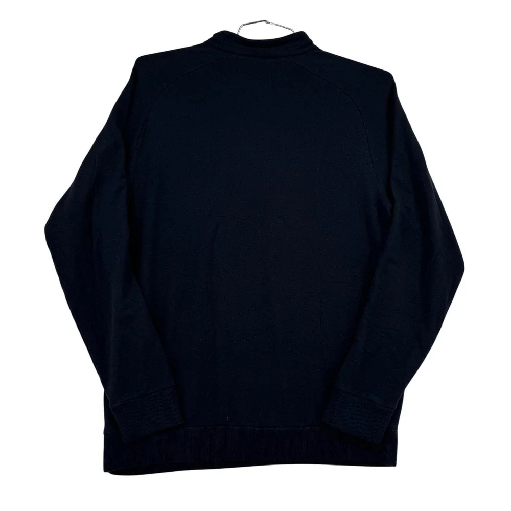 TravisMathew Quarter Zip Pullover Mens Size M Black Excellent Geometric Golf