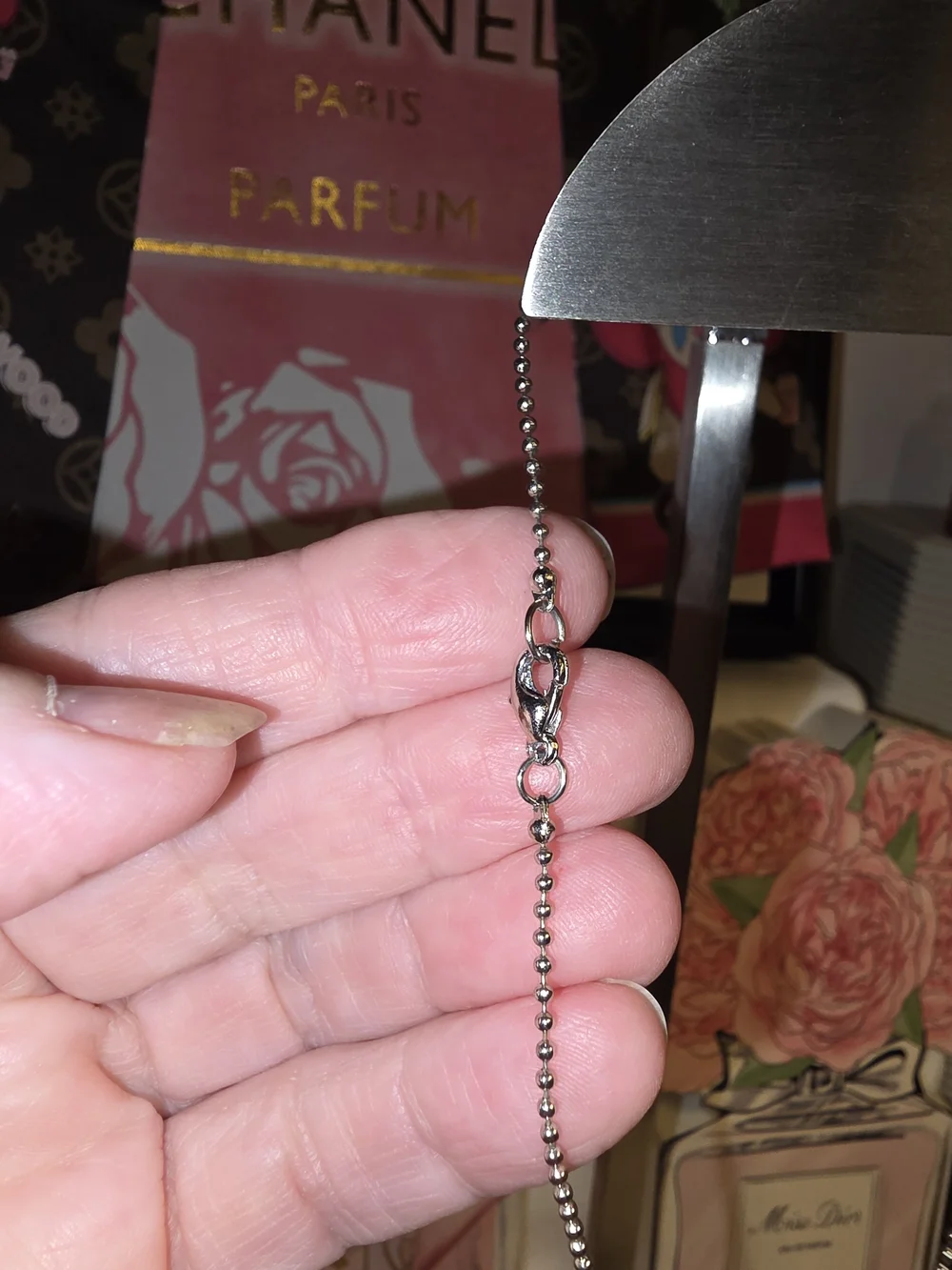 Silver Crystal Bunny Pendant Necklace with Red Bow Accent