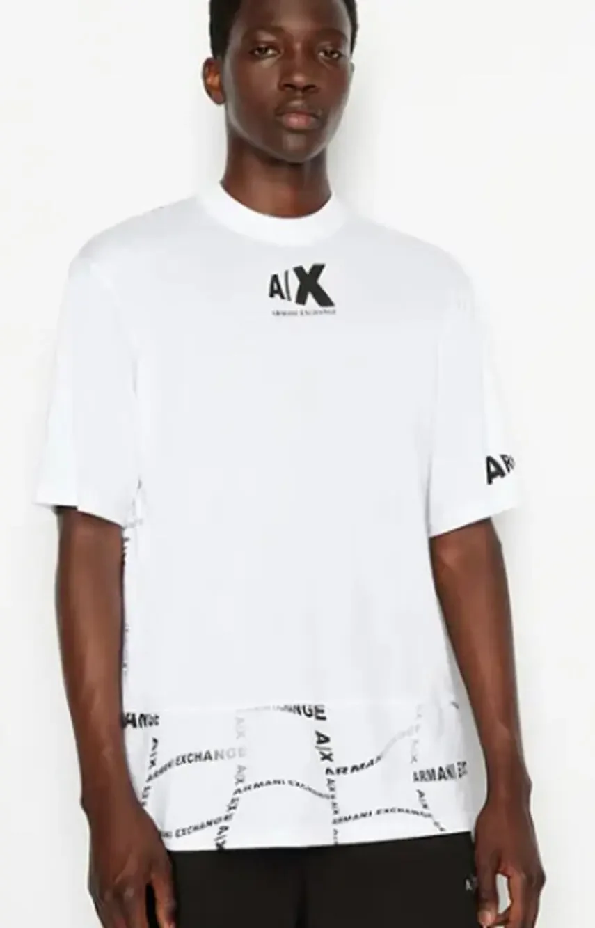 ARMANI EXCHANGE Organic Jersey Cotton Regular Fit Logo T-Shirt - SM - NWT