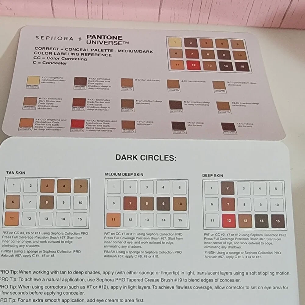 Sephora Pantone Universe Correct and Conceal Medium to Dark Palette NIB