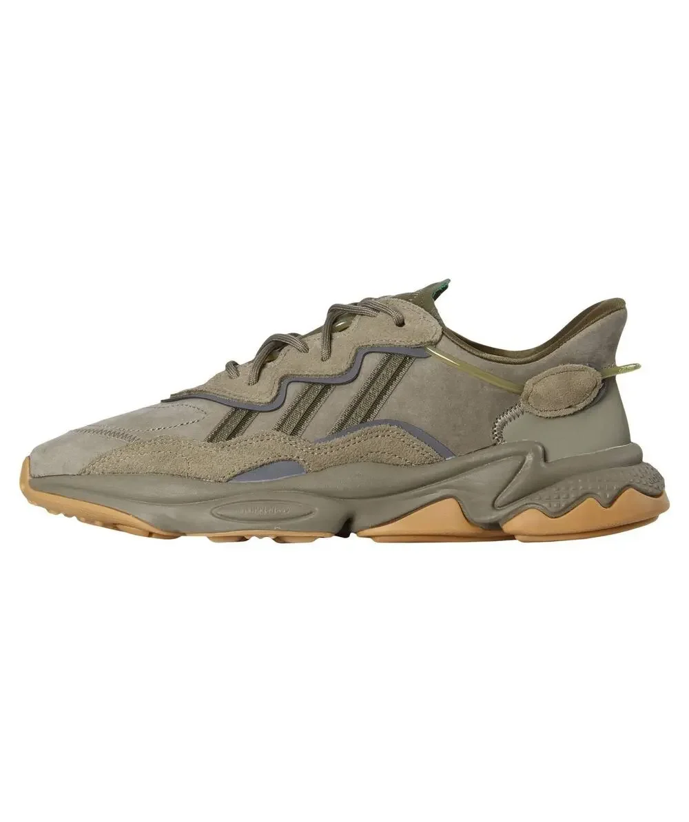 ADIDAS ORIGINALS MENS OZWEEGO GYMNASTICS SHOE GREY LEGEND EARTH RAW KHAKI 9