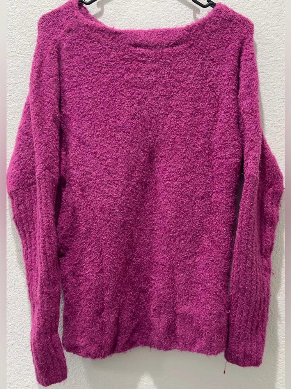 Anthropologie Sleeping on Snow Lavinia Wool and Alpaca Sweater in Magenta