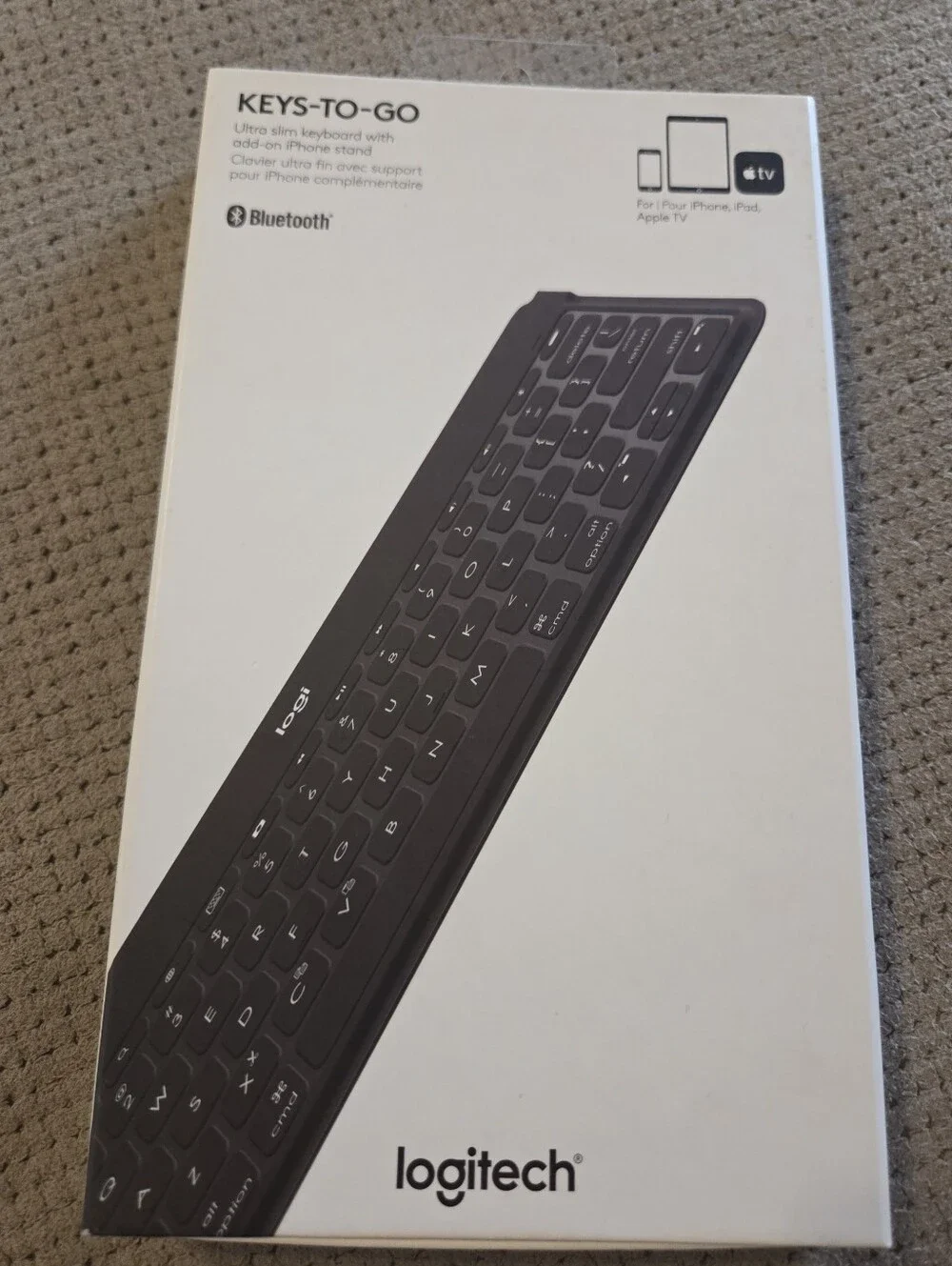 Logitech 920-006701 Keys-to-go Apple iPad, iPhone, Apple TV Portable keyboard