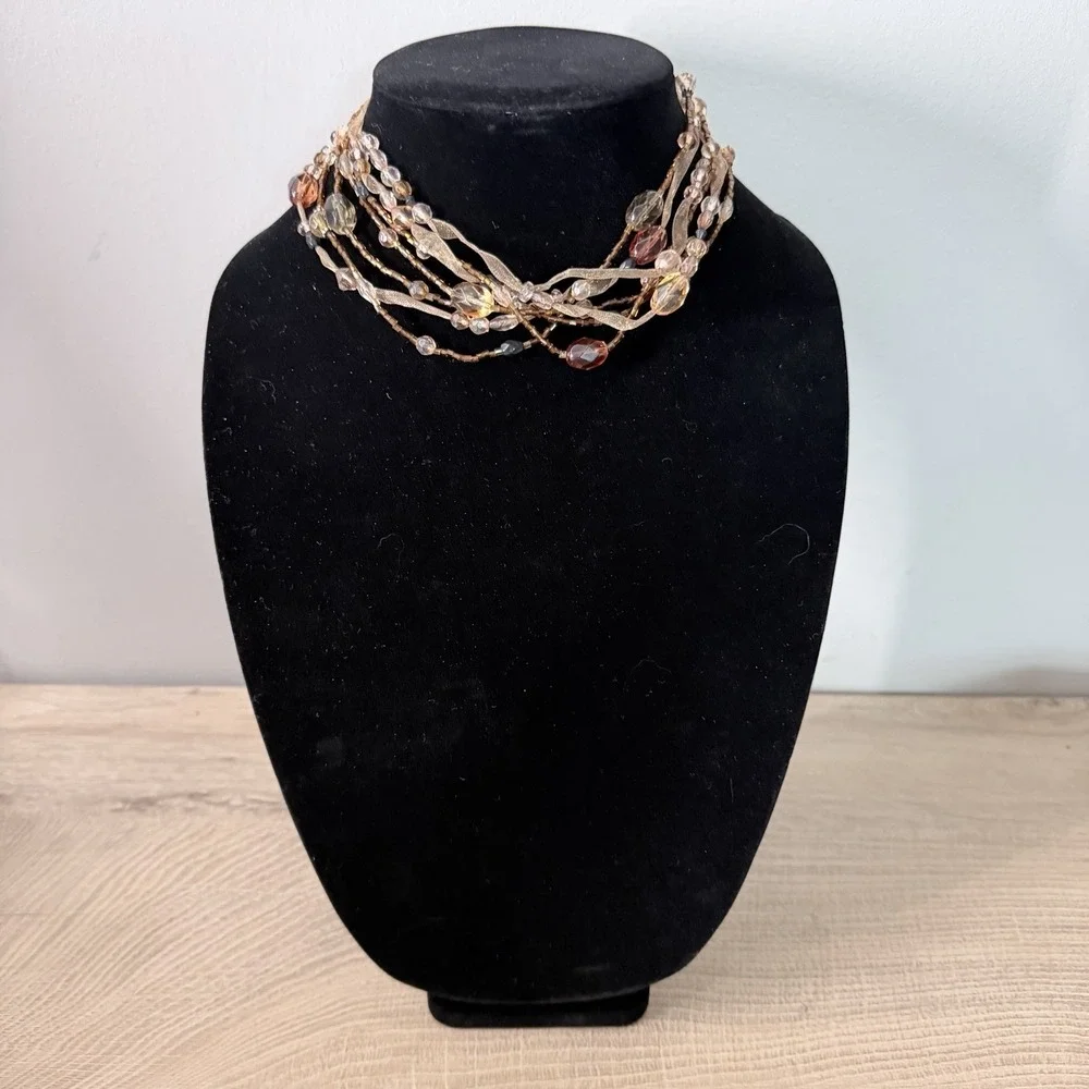 Boho Layered Choker‎ Necklace Romantic Fairycore Cottagecore Statement Jewelry