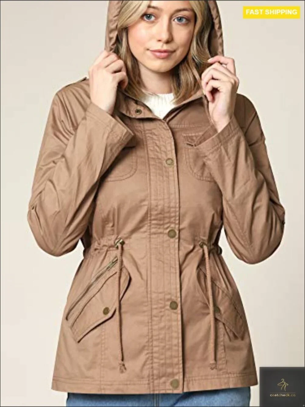 Military Anorak Jacket Lightweight Detachable Hooded Safari Utility Parka