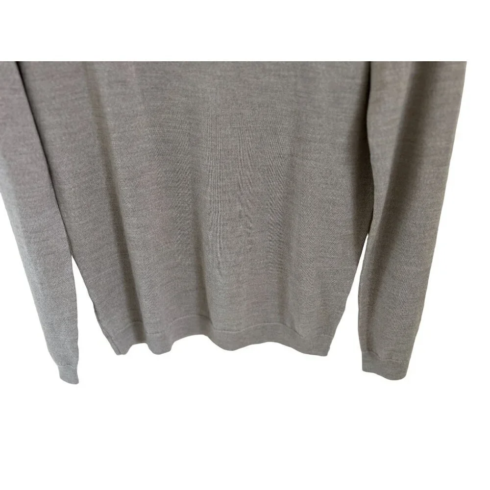 ASOS Merino Wool Knitted Turtleneck Pullover Sweater Dusty Pink/Gray Size Large