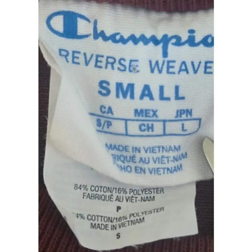 Champion Reverse Weave Unisex Long Sleeve Sweatshirt Vintage Size Small
