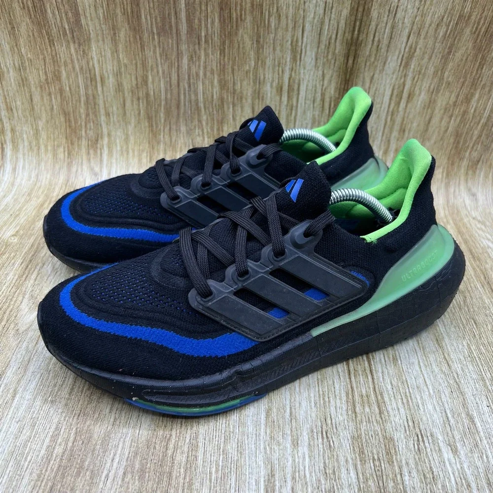 adidas Ultraboost Light Men's Size 7 Black Lucid Lime Running‎ Shoes IF2414