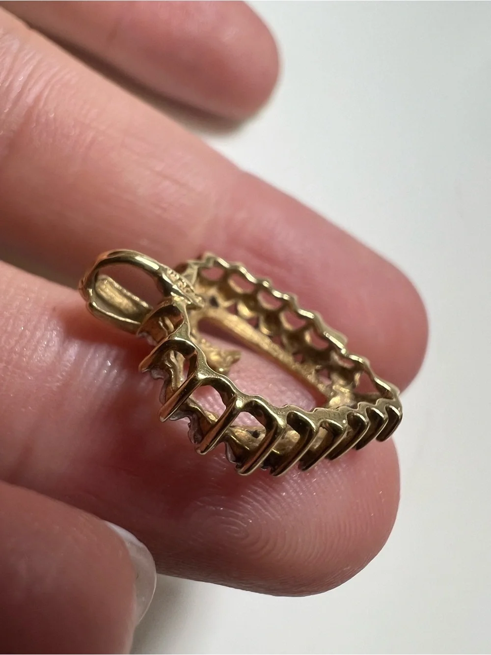 Classic 10K Gold Two-Tone Heart Pendant
