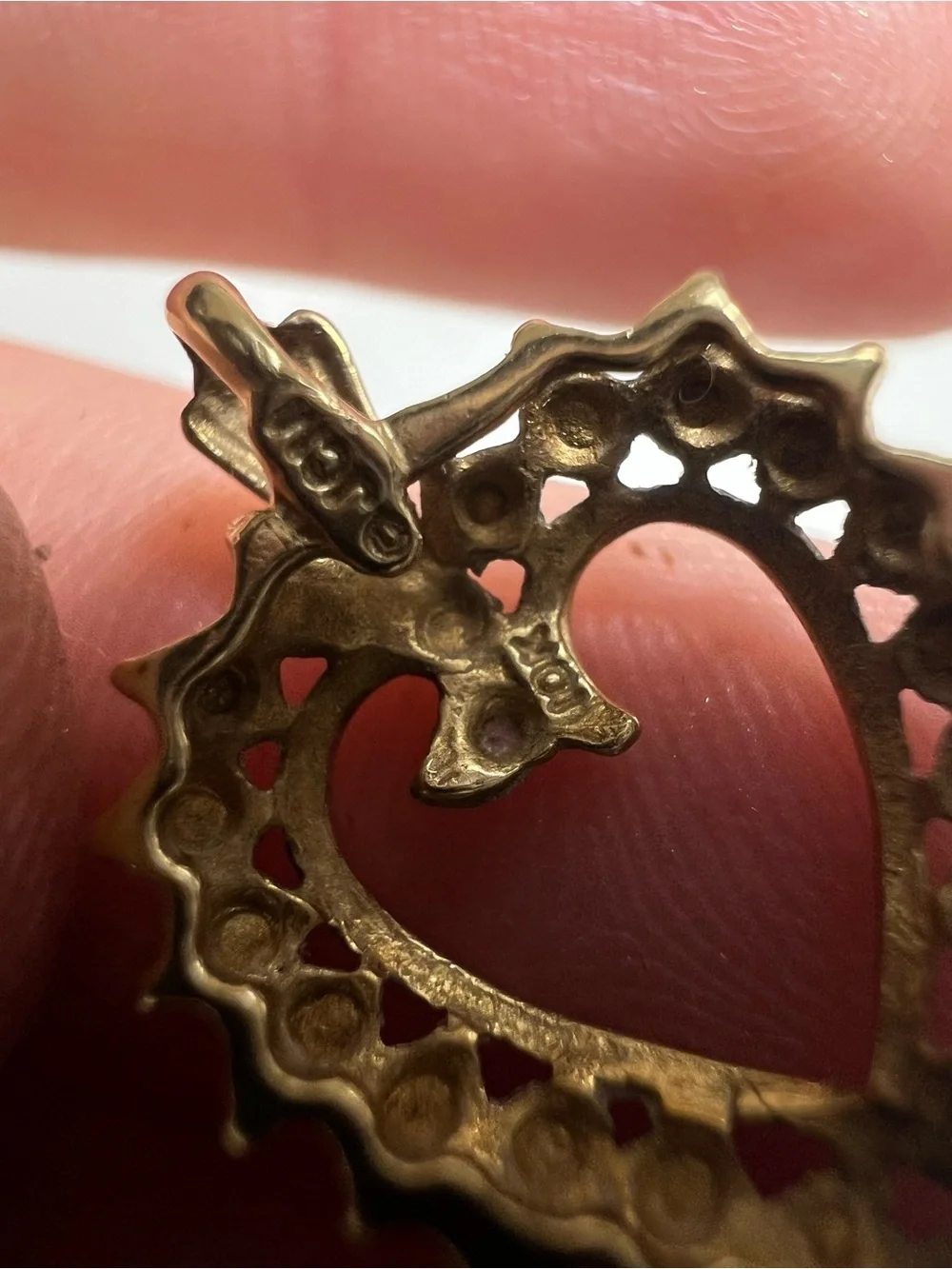 Classic 10K Gold Two-Tone Heart Pendant