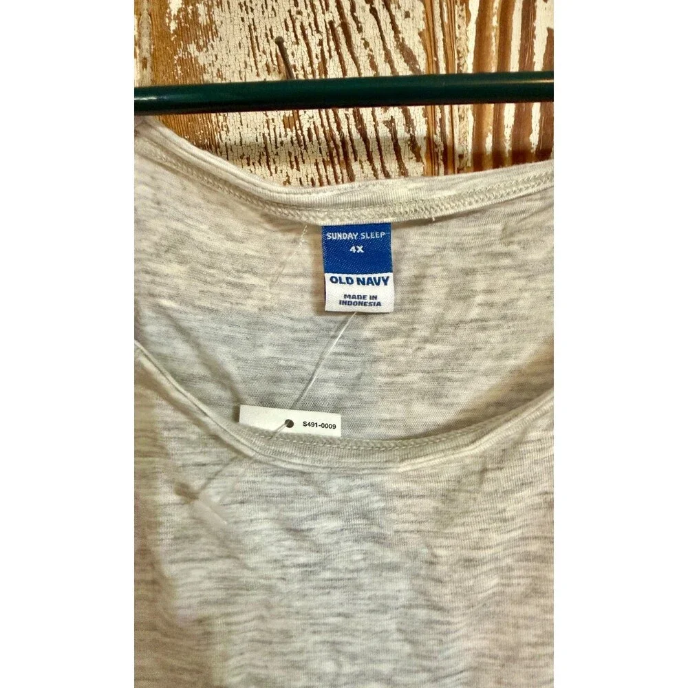 Old Navy Loose Sunday Sleep Modal Ultra-Soft Pajama Top - Lt Heather Gray - 4X