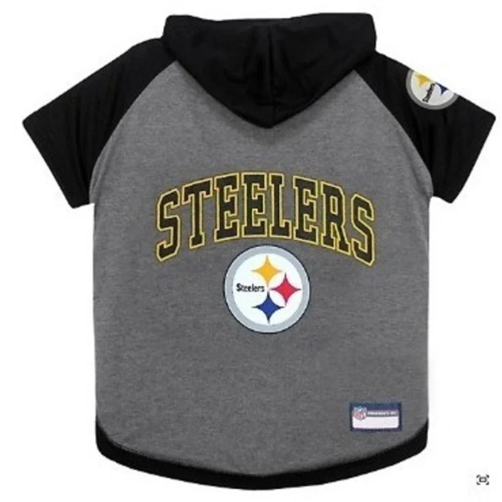 Pets First Pittsburgh Steelers Pet Hoodie Medium Halloween Costume NFL Dog Shirt