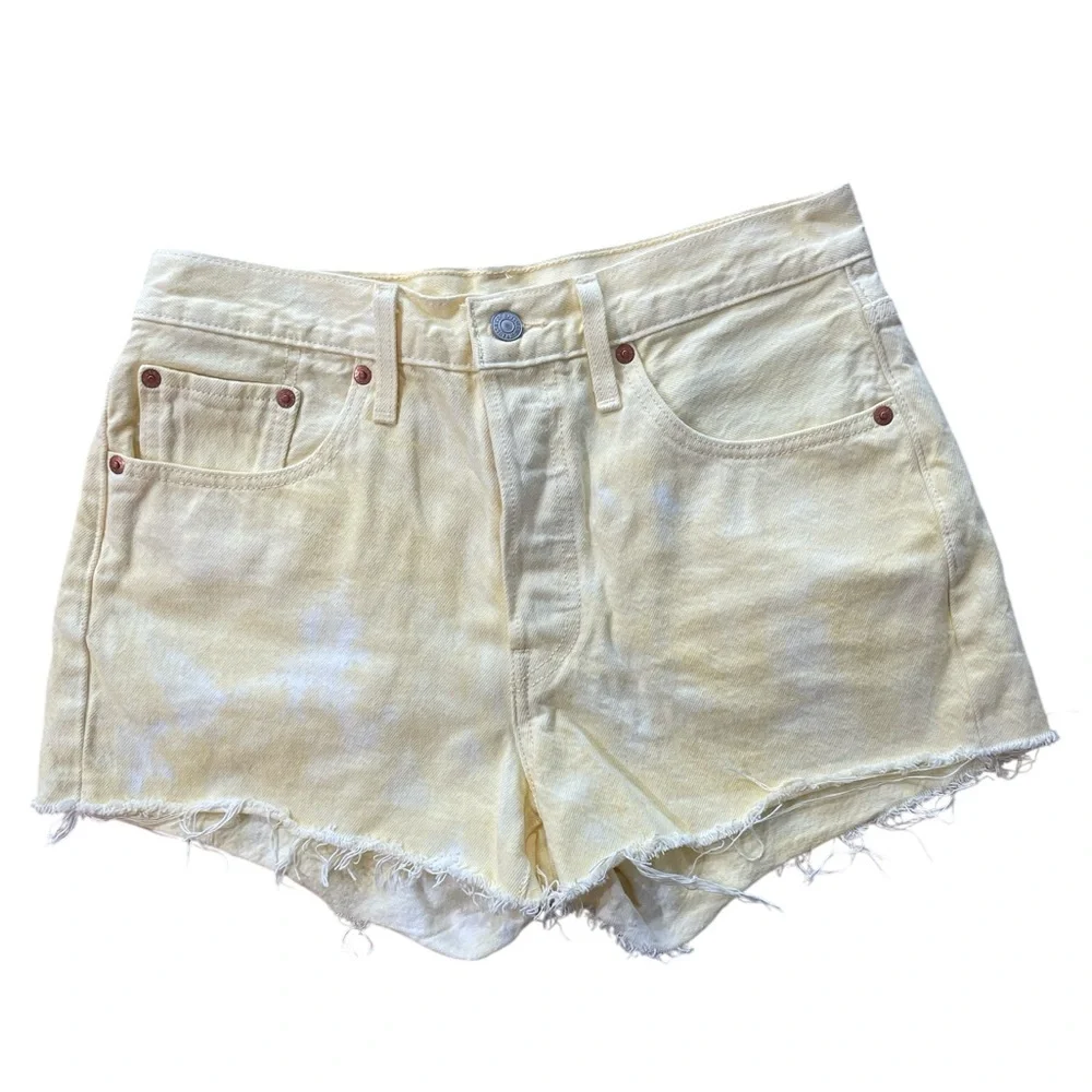 Levi’s 501 Yellow Denim Shorts