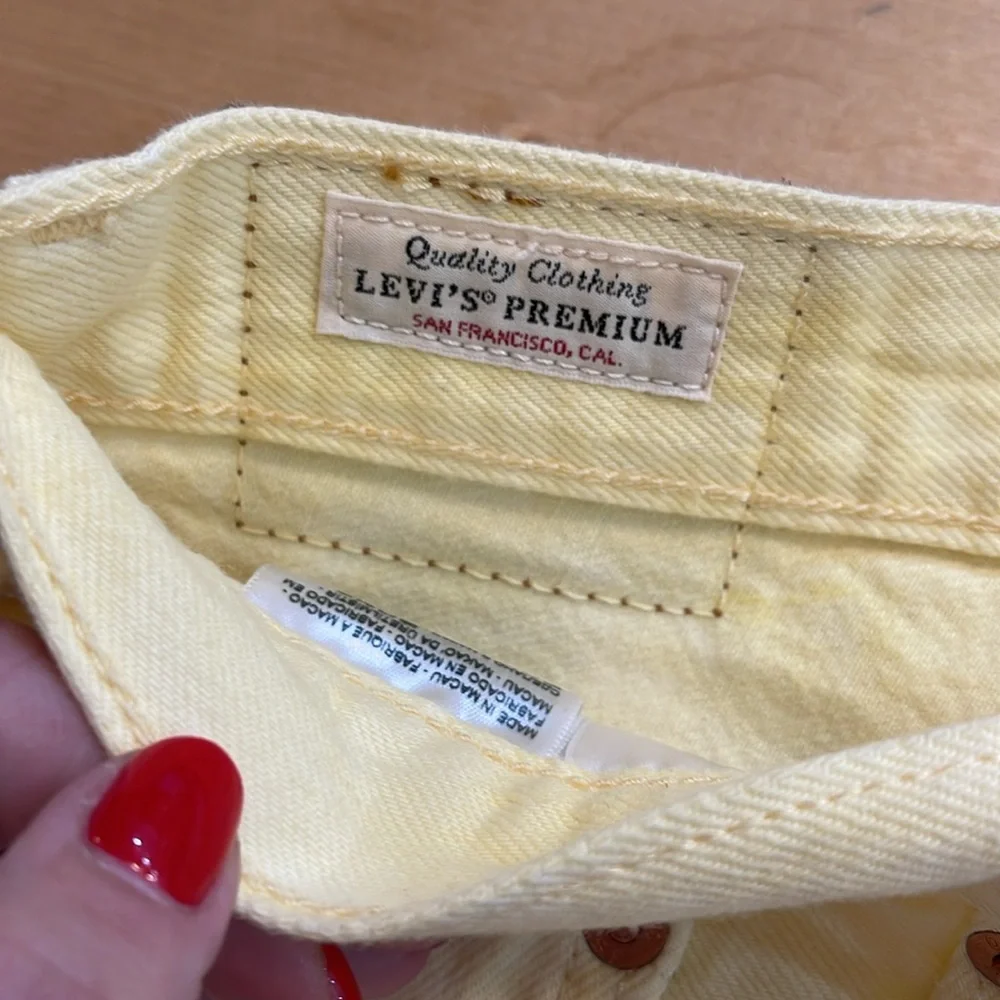 Levi’s 501 Yellow Denim Shorts