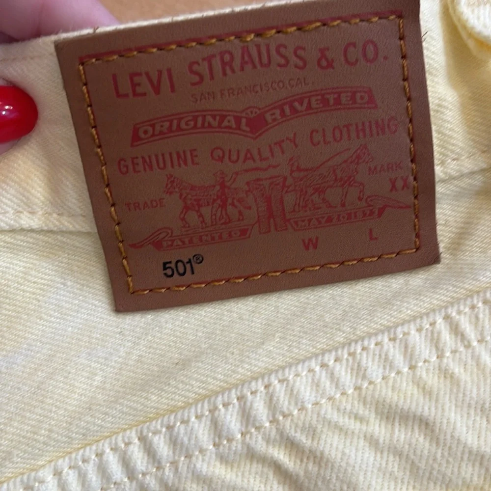 Levi’s 501 Yellow Denim Shorts