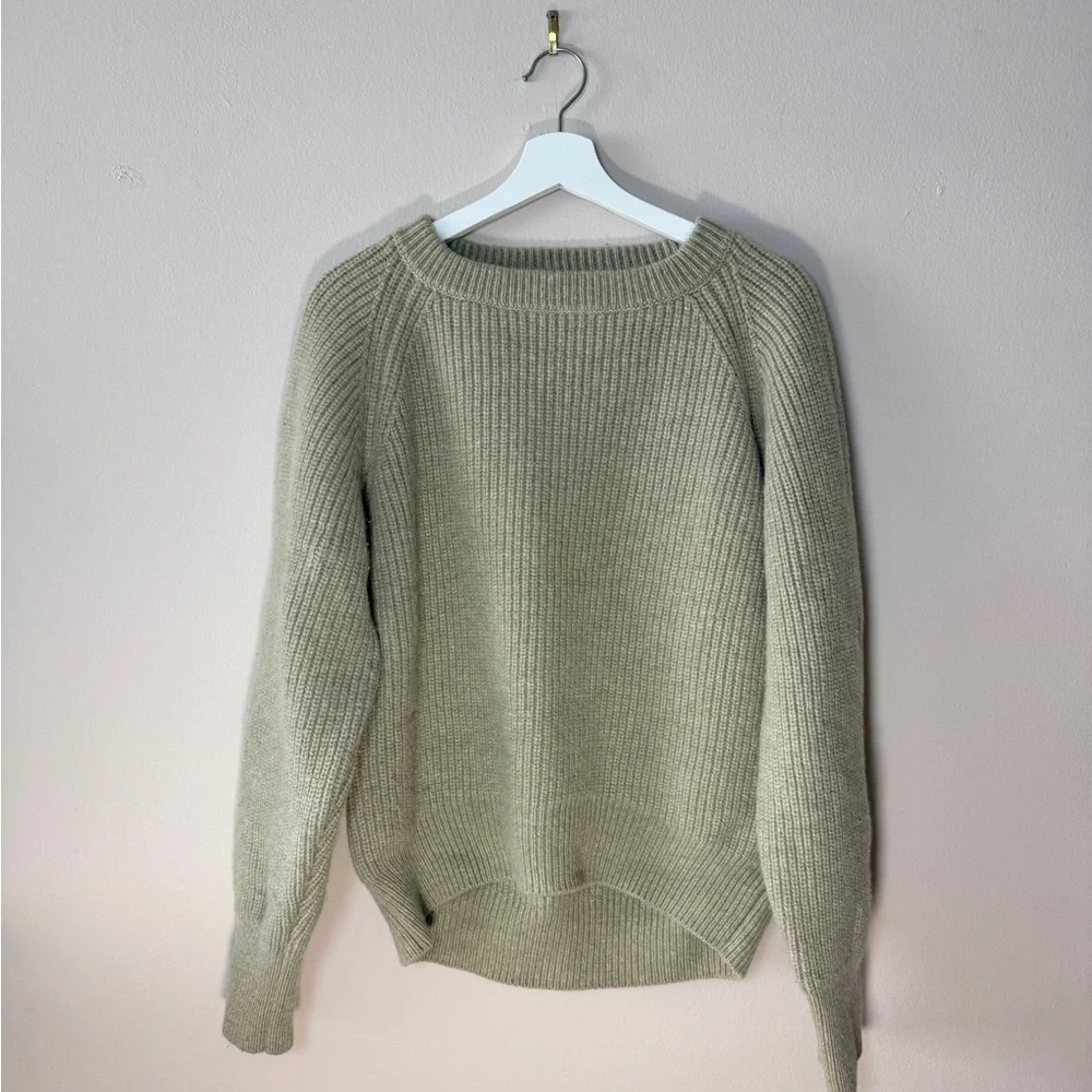 John Elliott Long Sleeve Pullover Sweater - Beige - Ribbed - Sample