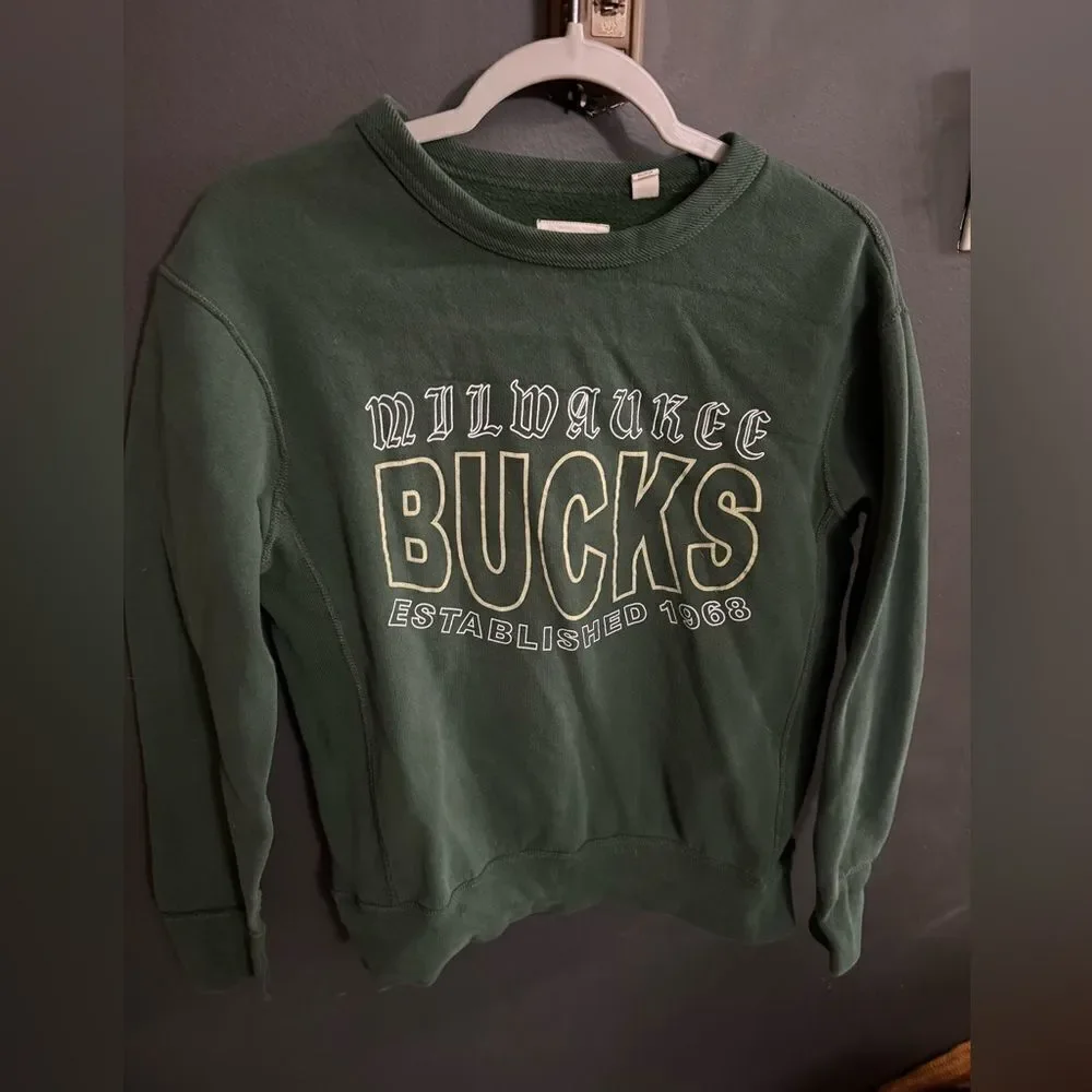 NBA Tailgate Milwaukee Bucks Crewneck Sweatshirt Men's Size Small