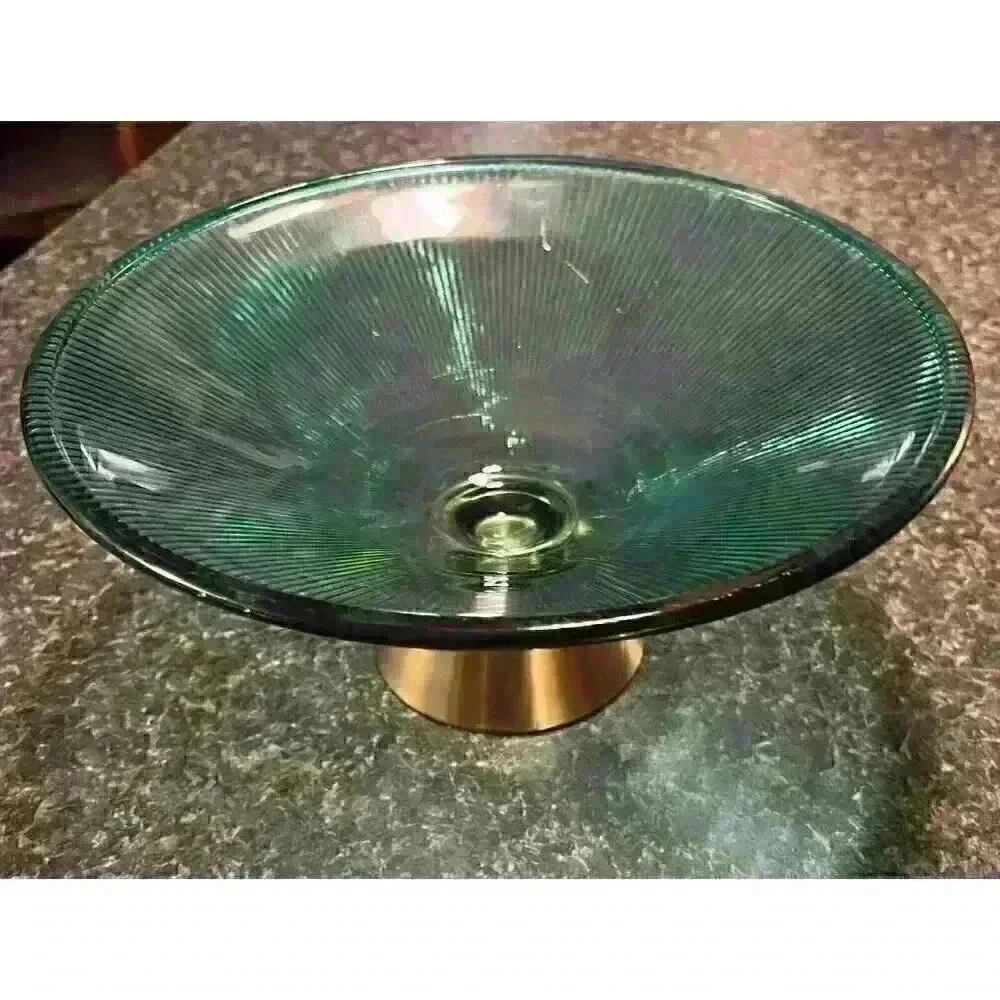 Unmarked teal glass