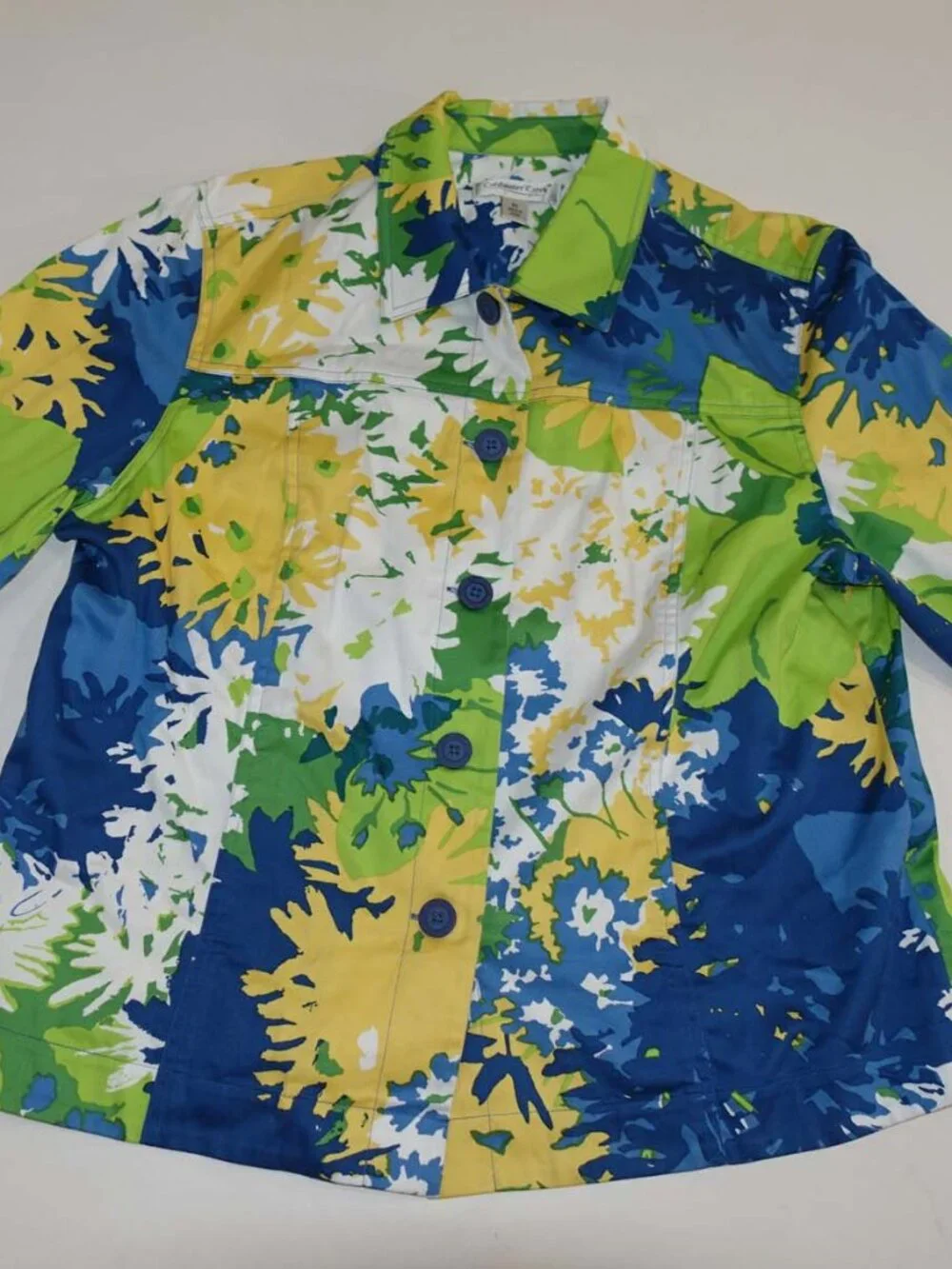 Coldwater Creek Women's Jacket Petite Large NWT Long Sleeves Floral Print PL