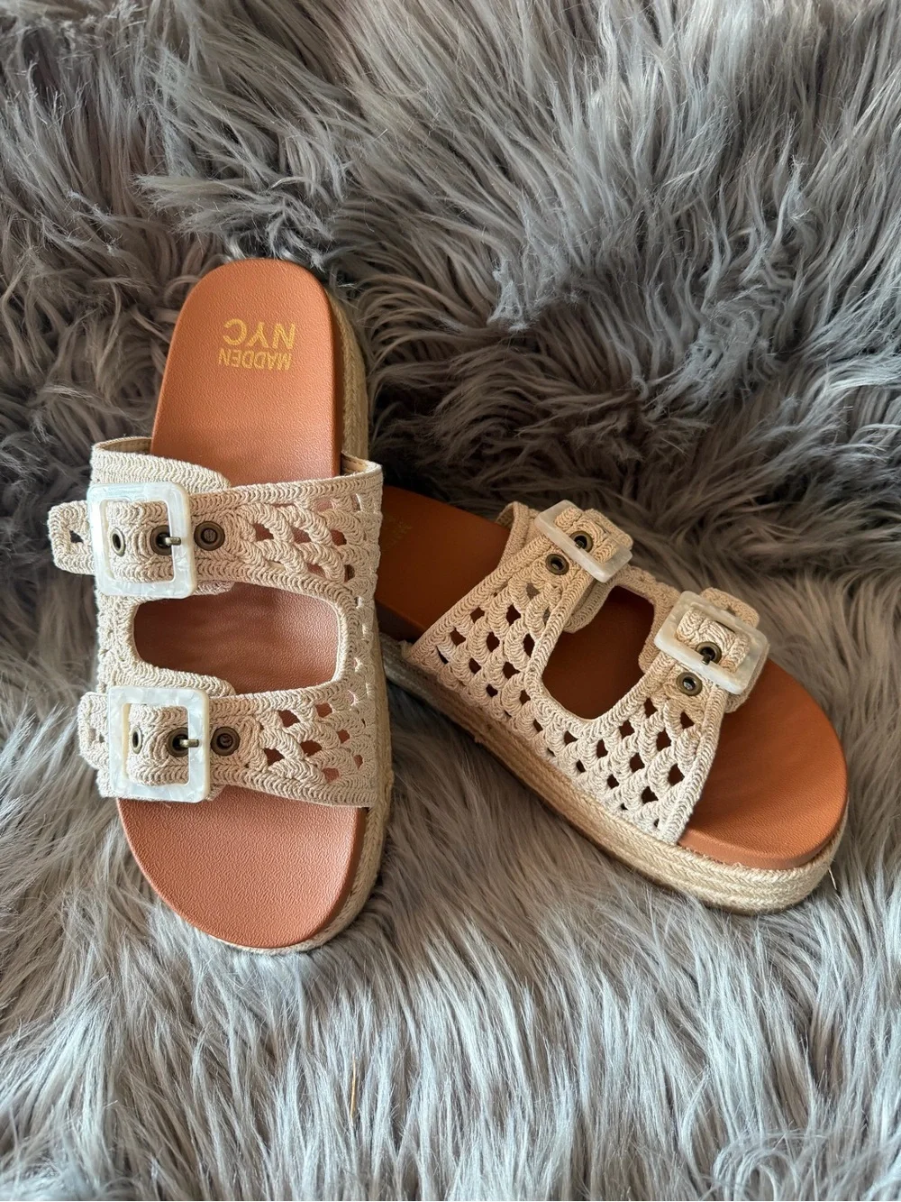 *NWOT* Madden NYC Crochet Sandals (Women’s Size 9)
