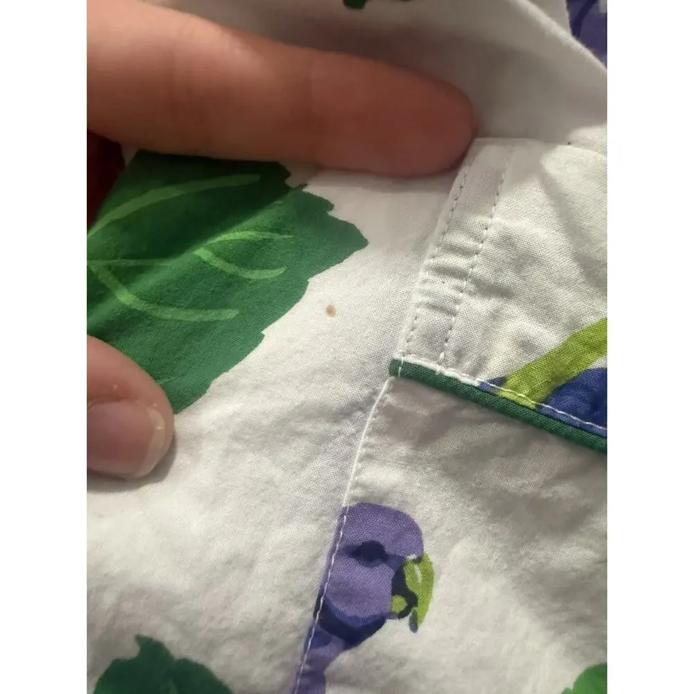 Printfresh Hydrangea Frog Pajama Short Set Green Piping Whimsical Cottagecore 1X