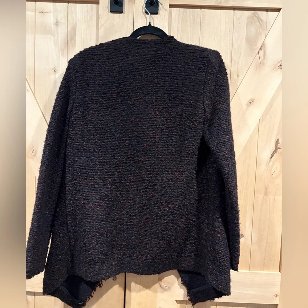 NWOT IRO Black and Brown Open Front Cardigan